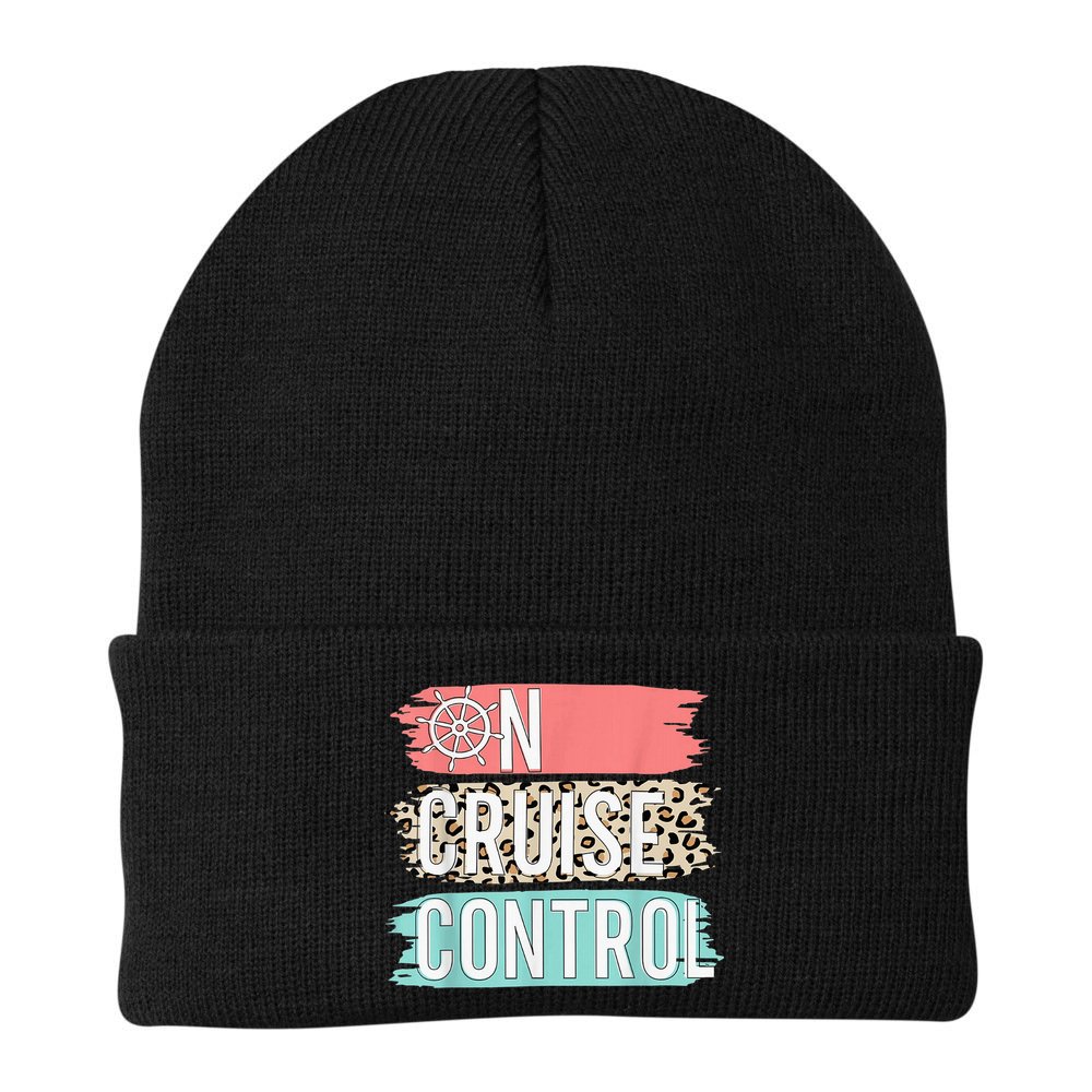 Control On Cruise Leopard Funny Summer Vacation Family Wo Beanie