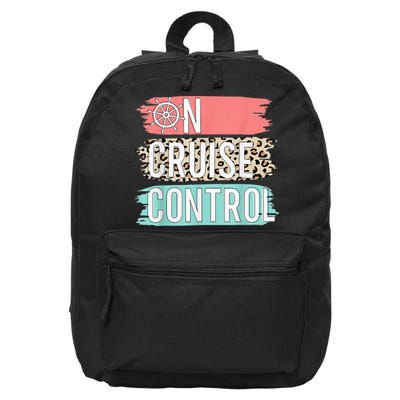 Control On Cruise Leopard Funny Summer Vacation Family Wo 16 in Basic Backpack