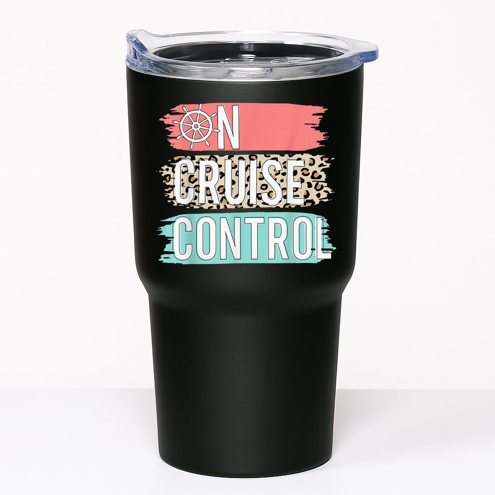 Control On Cruise Leopard Funny Summer Vacation Family Wo Tumbler