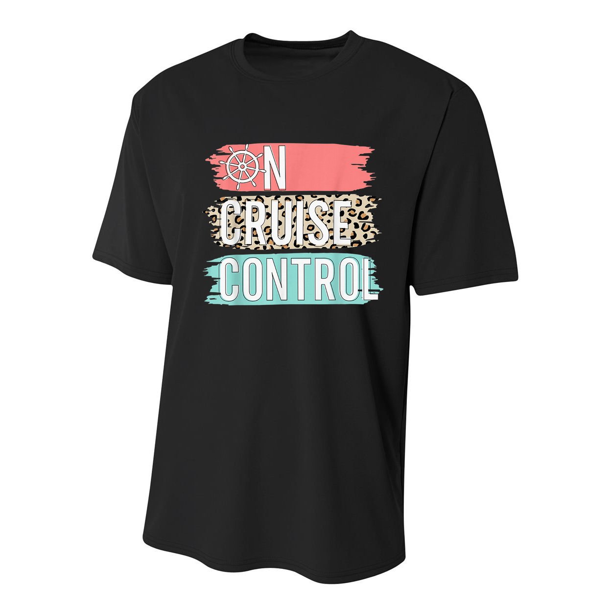 Control On Cruise Leopard Funny Summer Vacation Family Wo Youth Performance Sprint T-Shirt
