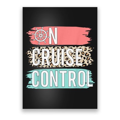 Control On Cruise Leopard Funny Summer Vacation Family Wo Poster