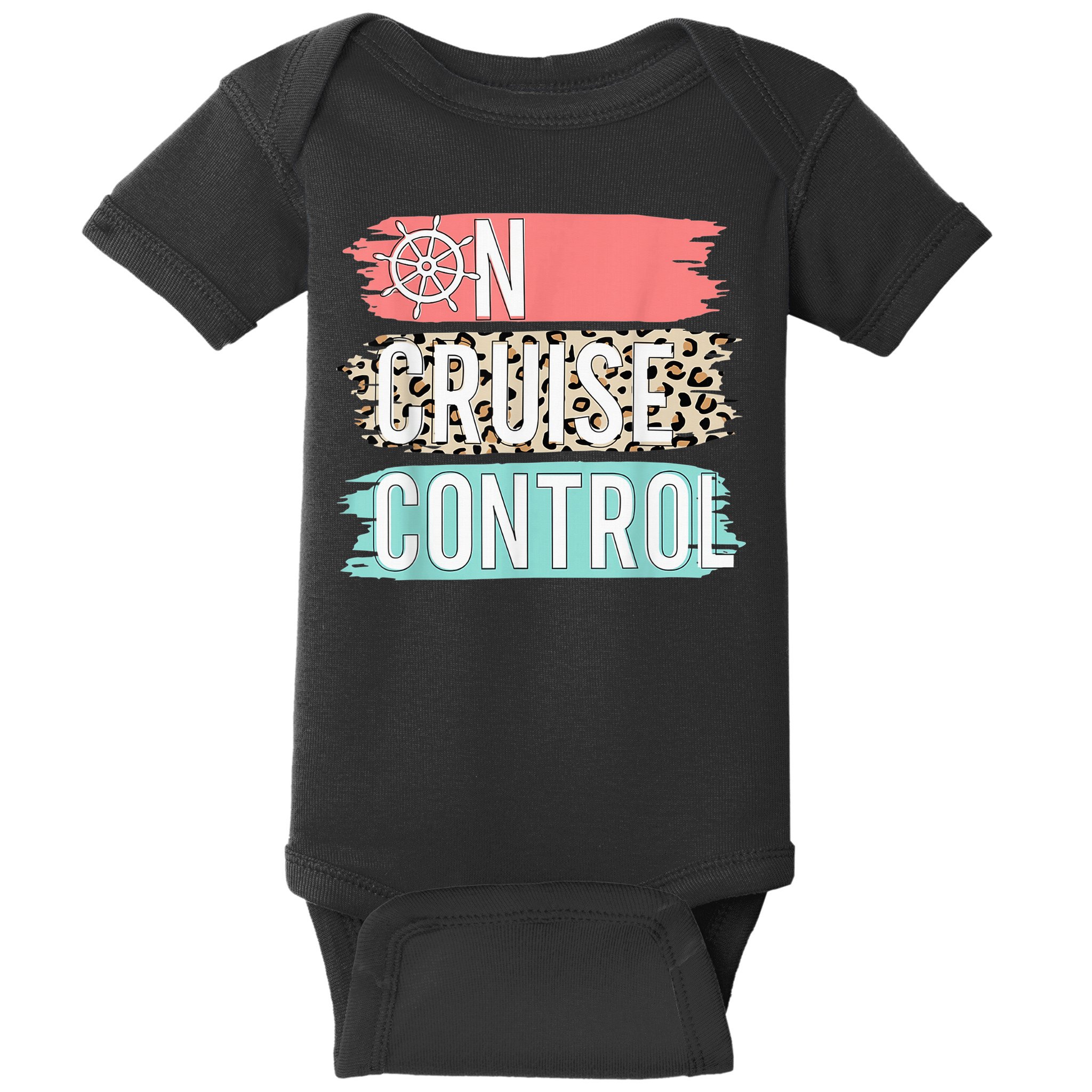 Control On Cruise Leopard Funny Summer Vacation Family Wo Baby Bodysuit