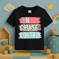 Control On Cruise Leopard Funny Summer Vacation Family Wo Toddler T-Shirt