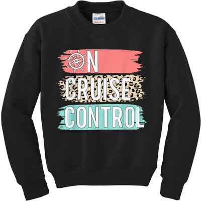 Control On Cruise Leopard Funny Summer Vacation Family Wo Kids Sweatshirt