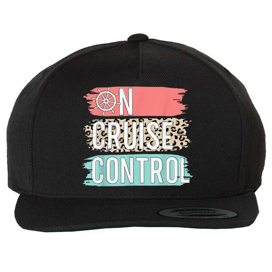 Control On Cruise Leopard Funny Summer Vacation Family Wo Wool Snapback Cap