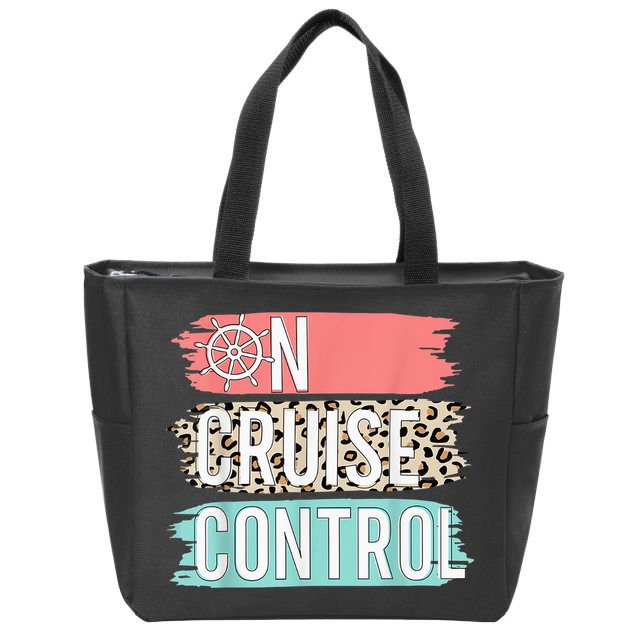Control On Cruise Leopard Funny Summer Vacation Family Wo Zip Tote Bag