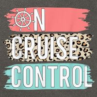 Control On Cruise Leopard Funny Summer Vacation Family Wo Cotton Canvas Backpack
