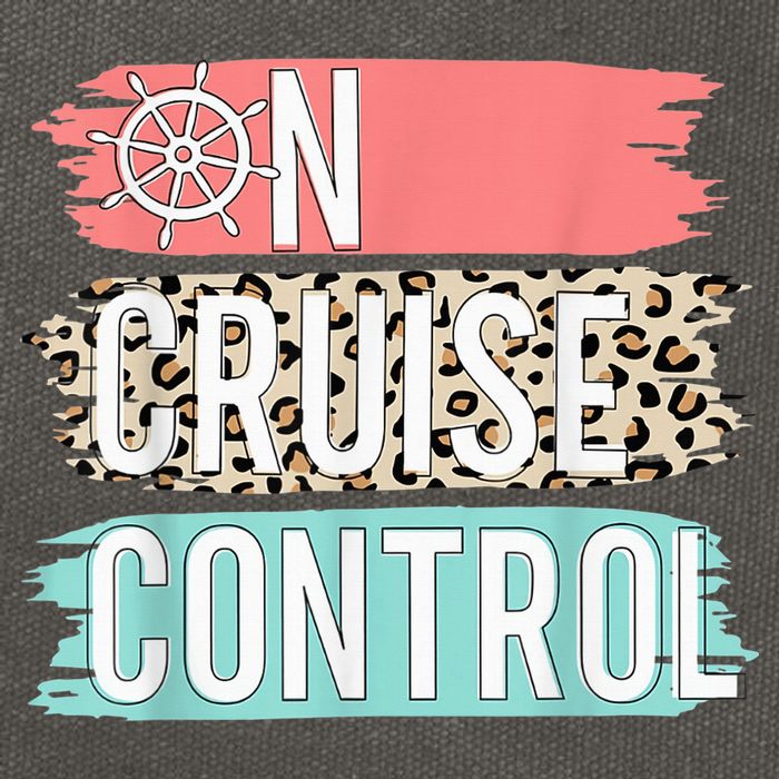 Control On Cruise Leopard Funny Summer Vacation Family Wo Cotton Canvas Backpack