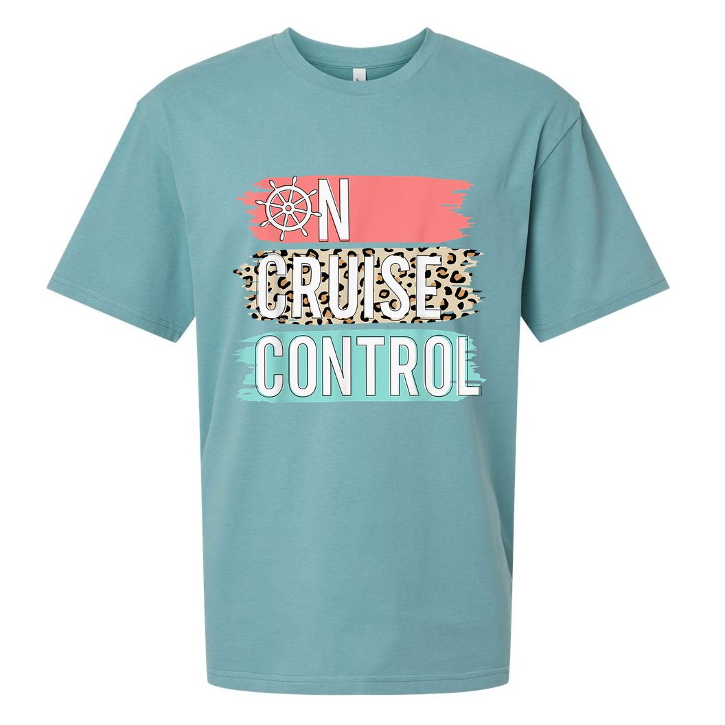 Control On Cruise Leopard Funny Summer Vacation Family Wo Sueded Cloud Jersey T-Shirt