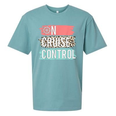 Control On Cruise Leopard Funny Summer Vacation Family Wo Sueded Cloud Jersey T-Shirt