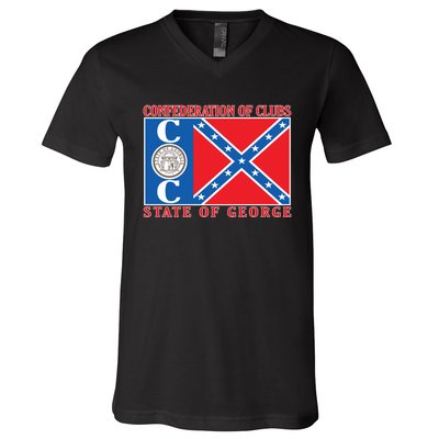 Confederation Of Clubs State Of George V-Neck T-Shirt