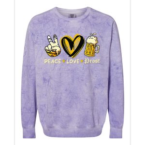 Cute Oktoberfest Costume Peace Love Prost Prost Oktoberfest Colorblast Crewneck Sweatshirt