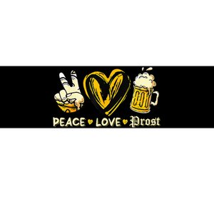 Cute Oktoberfest Costume Peace Love Prost Prost Oktoberfest Bumper Sticker