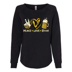 Cute Oktoberfest Costume Peace Love Prost Prost Oktoberfest Womens California Wash Sweatshirt