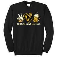 Cute Oktoberfest Costume Peace Love Prost Prost Oktoberfest Tall Sweatshirt