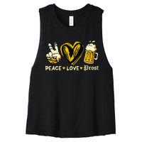 Cute Oktoberfest Costume Peace Love Prost Prost Oktoberfest Women's Racerback Cropped Tank