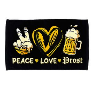 Cute Oktoberfest Costume Peace Love Prost Prost Oktoberfest Microfiber Hand Towel