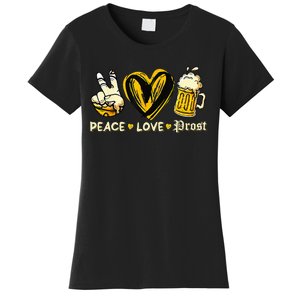 Cute Oktoberfest Costume Peace Love Prost Prost Oktoberfest Women's T-Shirt