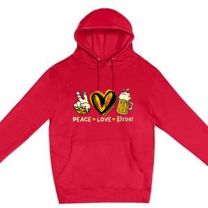 Cute Oktoberfest Costume Peace Love Prost Prost Oktoberfest Premium Pullover Hoodie