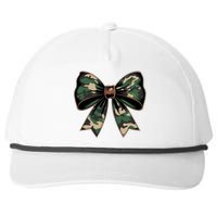 Camouflage Old Camo Bow Camo Coquette Bow Hunting Snapback Five-Panel Rope Hat