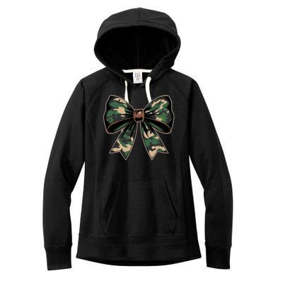 Camouflage Old Camo Bow Camo Coquette Bow Hunting Women's Fleece Hoodie