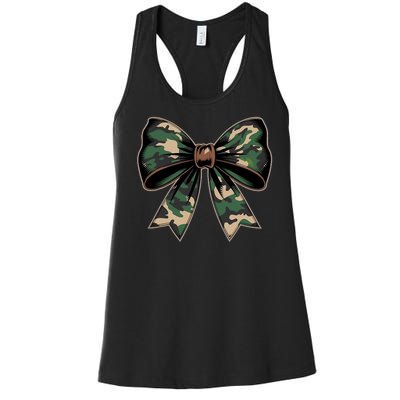 Camouflage Old Camo Bow Camo Coquette Bow Hunting Women's Racerback Tank