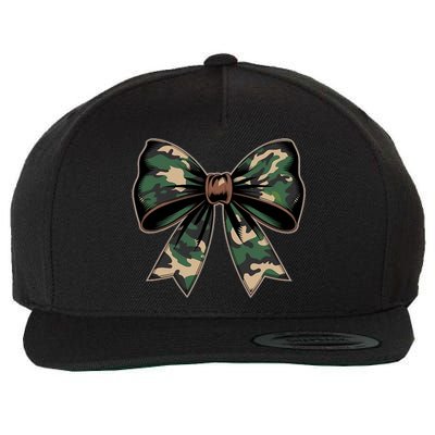 Camouflage Old Camo Bow Camo Coquette Bow Hunting Wool Snapback Cap