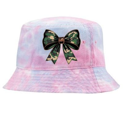 Camouflage Old Camo Bow Camo Coquette Bow Hunting Tie-Dyed Bucket Hat