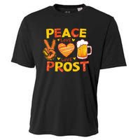 Cute Oktoberfest Costume Peace Love Prost Prost Oktoberfest Cooling Performance Crew T-Shirt