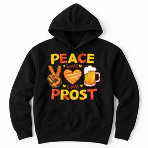 Cute Oktoberfest Costume Peace Love Prost Prost Oktoberfest Hoodie