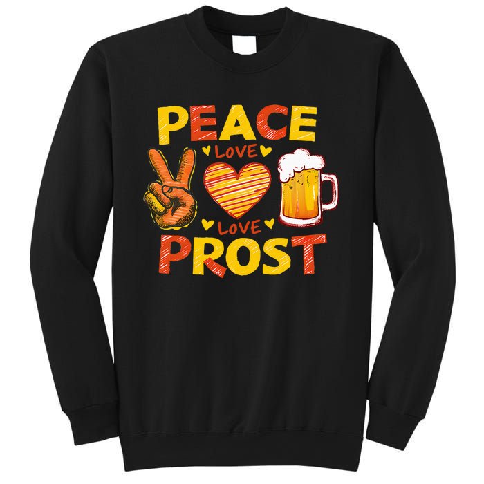 Cute Oktoberfest Costume Peace Love Prost Prost Oktoberfest Sweatshirt