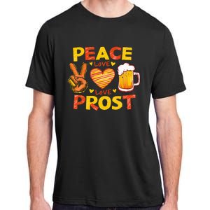 Cute Oktoberfest Costume Peace Love Prost Prost Oktoberfest Adult ChromaSoft Performance T-Shirt