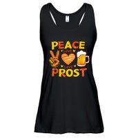 Cute Oktoberfest Costume Peace Love Prost Prost Oktoberfest Ladies Essential Flowy Tank