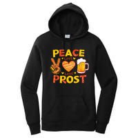 Cute Oktoberfest Costume Peace Love Prost Prost Oktoberfest Women's Pullover Hoodie