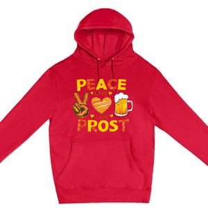 Cute Oktoberfest Costume Peace Love Prost Prost Oktoberfest Premium Pullover Hoodie