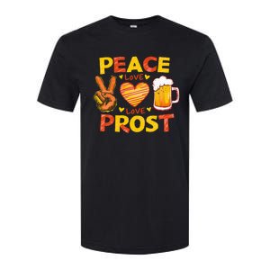 Cute Oktoberfest Costume Peace Love Prost Prost Oktoberfest Softstyle CVC T-Shirt