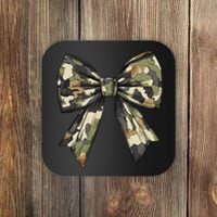 Camouflage Old Camo Bow Camo Coquette Bow Hunting Women Girl Coaster