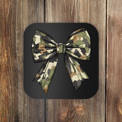 Camouflage Old Camo Bow Camo Coquette Bow Hunting Women Girl Coaster