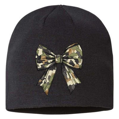 Camouflage Old Camo Bow Camo Coquette Bow Hunting Women Girl Sustainable Beanie