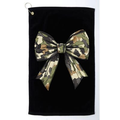 Camouflage Old Camo Bow Camo Coquette Bow Hunting Women Girl Platinum Collection Golf Towel