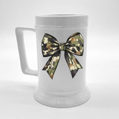 Camouflage Old Camo Bow Camo Coquette Bow Hunting Women Girl Beer Stein