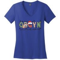 Christmas Obgyn Crew Obgyn Nurse Ultrasound Nurse Crew Gift Women's V-Neck T-Shirt