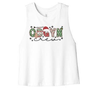 Christmas Obgyn Crew Obgyn Nurse Ultrasound Nurse Crew Gift Women's Racerback Cropped Tank