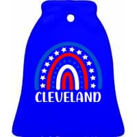 Cleveland Ohio Cool Gift I Love Cleveland Ohio Usa Cool Gift Ceramic Bell Ornament