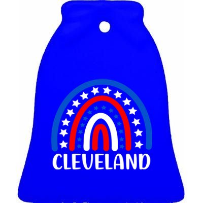 Cleveland Ohio Cool Gift I Love Cleveland Ohio Usa Cool Gift Ceramic Bell Ornament