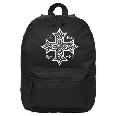 Coptic Orthodox Cross With Jesus Christ The Son Of God 16 in Basic Backpack