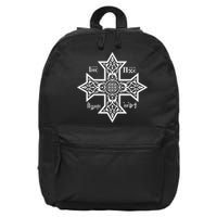 Coptic Orthodox Cross With Jesus Christ The Son Of God 16 in Basic Backpack