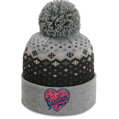 Cool Ohio Cle Baseball Heart The Baniff Cuffed Pom Beanie