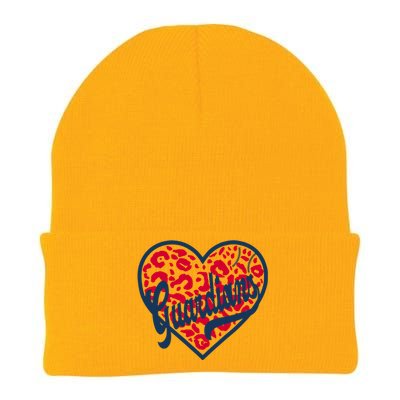 Cool Ohio Cle Baseball Heart Knit Cap Winter Beanie