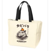 Capybara Onsen Capybara With Orange Capybara Lovers Zip Tote Bag